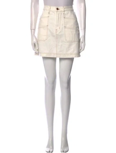 Pre-owned Slvrlake Mini Skirt In White