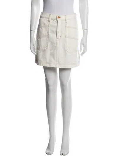 Pre-owned Slvrlake Mini Skirt In White