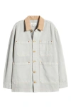 Slvrlake Oversized Denim Utility Jacket In Agate Grey
