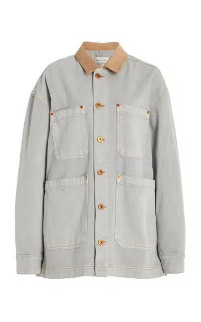 Slvrlake Oversized Denim Utility Jacket In Grey