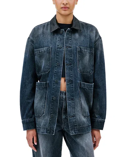 Slvrlake Oversized Worker Denim Jacket In Blue