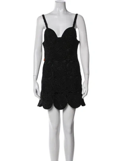 Pre-owned Slvrlake Patterned Mini Dress W/ Tags In Black
