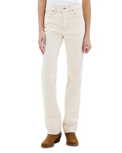 Slvrlake Pheonix High Rise Relaxed Straight Leg Jeans In Winter Ecru In White