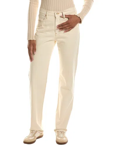 Slvrlake Phoenix Winter Ecru Straight Jean In Neutral