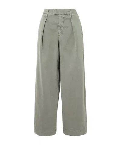 Slvrlake Lola Cotton-twill Wide-leg Pants In Sage Green