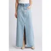 Slvrlake Re-work Dallas Double-waistband Denim Skirt In Twin Valley