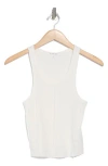 Slvrlake Re-work Raw Hem Tank In Natural White