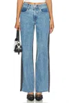 Slvrlake High Waisted Reworked Panel London Jeans In Great Divide