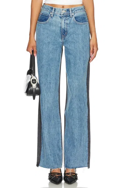 Slvrlake High Waisted Reworked Panel London Jeans In Great Divide In Blue