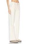Slvrlake Grace High Waist Organic Cotton Denim Wide Leg Jeans In Natural Ecru