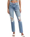 Slvrlake Roxy High-rise Distressed Jean In After The Storm In Animal Print