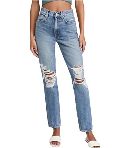 Slvrlake Roxy High-rise Distressed Jean In After The Storm In Animal Print