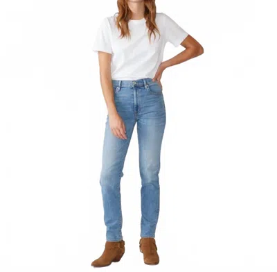 Slvrlake Roxy Mid Rise Jeans In Love To Burn In Blue