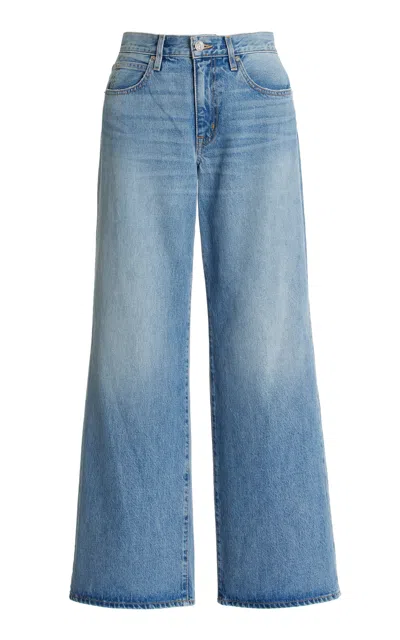 Slvrlake Selena Rigid Mid-rise Wide-leg Jeans In Light Wash