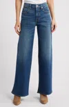 Slvrlake Selena Wide Straight Leg Jeans In Atlantic City In Blue
