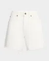 Slvrlake Sienna High Waist Cutoff Denim Shorts In White