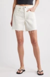 Slvrlake Sienna High Waist Cutoff Denim Shorts In White