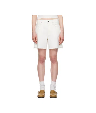 Slvrlake Sienna High-waisted Denim Shorts In White