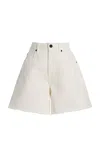 Slvrlake Sienna High Waist Cutoff Denim Shorts In White