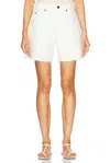 Slvrlake Sienna High Waist Cutoff Denim Shorts In Off White
