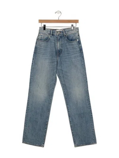 Pre-owned Slvrlake Straight Leg Pants In Blue