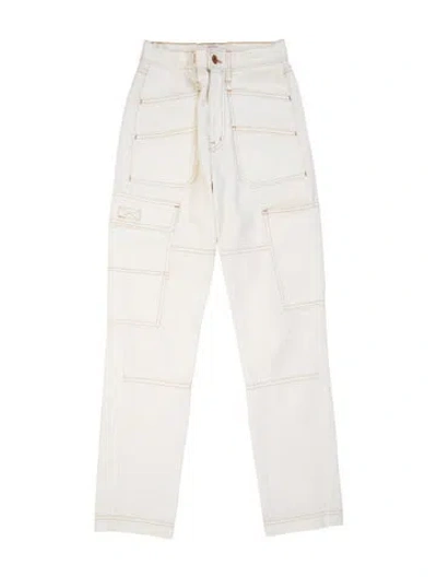 Pre-owned Slvrlake Straight Leg Pants In Neutrals