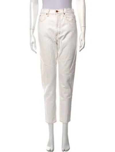 Pre-owned Slvrlake Straight Leg Pants In White