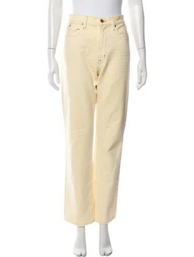Pre-owned Slvrlake Straight Leg Pants In Yellow