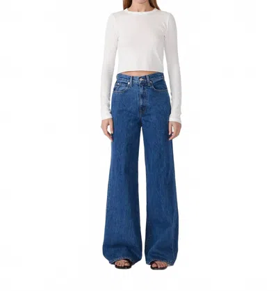 Slvrlake Super Wide Jean In Sweet Memory In Blue
