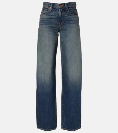 Slvrlake Tess Faded Wide-leg Jeans In Blue