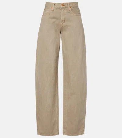 Slvrlake Tess High-rise Wide-leg Jeans In Neutral