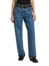 Slvrlake Tess Long Curve Seam Jean In Satisfaction In Blue