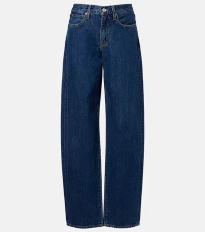 Slvrlake Tess Long Low-rise Barrel-leg Jeans In Blue