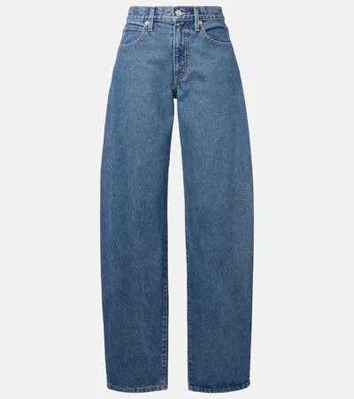 Slvrlake Tess Long Low-rise Wide-leg Jeans In Blue