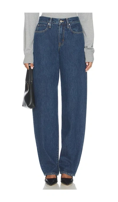 Slvrlake Tess Long Relaxed Curve Jeans In Blue