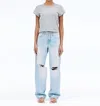 Slvrlake Tess Long Twisted Seam Wide Leg Jeans In Heartbreak Hotel Blue In Blue