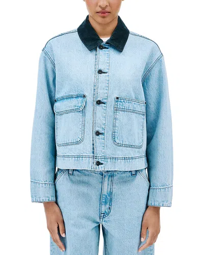 Slvrlake Thompson Denim Jacket In Catalina Breeze In Blue