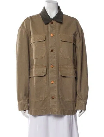 Pre-owned Slvrlake Utility Jacket In Brown