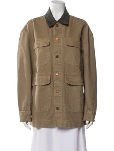 Pre-owned Slvrlake Utility Jacket In Brown