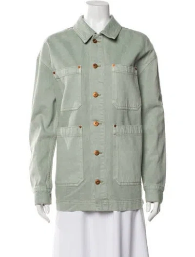 Pre-owned Slvrlake Utility Jacket In Green