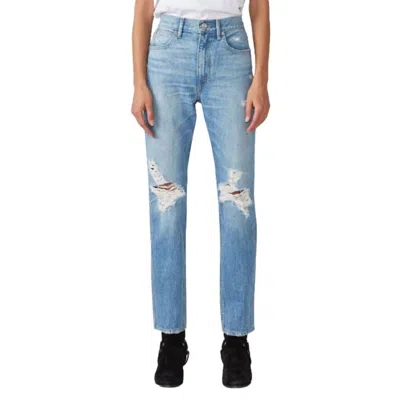 Slvrlake Virginia High Rise Slim Straight Jean In Rolling Waters In Blue