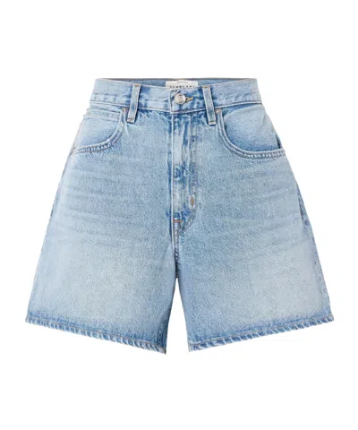 Slvrlake Walker Distressed Denim Shorts In Blue