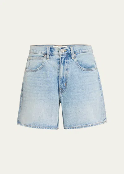 Slvrlake Walker Denim Knee-length Shorts In Light Wash