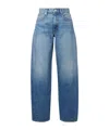 Slvrlake Wide-leg Faded Denim Trousers In Blue