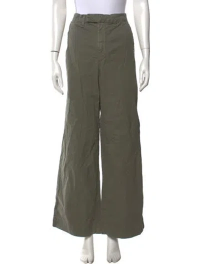 Pre-owned Slvrlake Wide Leg Pants In Green