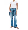 Slvrlake Women's Anita High Rise Bootcut Pant In Satisfied Mind Blue In Blue