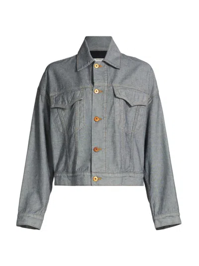 Slvrlake Women's Detroit Denim Trucker Jacket In Gray