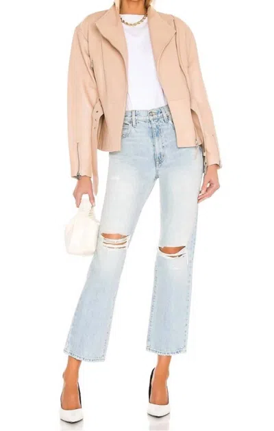 Slvrlake Women's London High Rise Straight Ankle Jeans In Blue In White