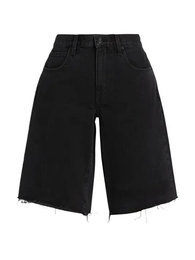 Slvrlake Women's Mica Boyfriend Denim Shorts In Black