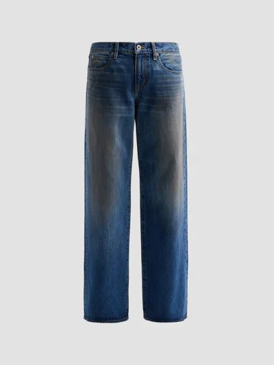 Slvrlake Women's Mica Distressed Wash Wide-leg Jeans In Blue